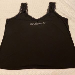 2/$15 Bridesmaid jewels black tank top